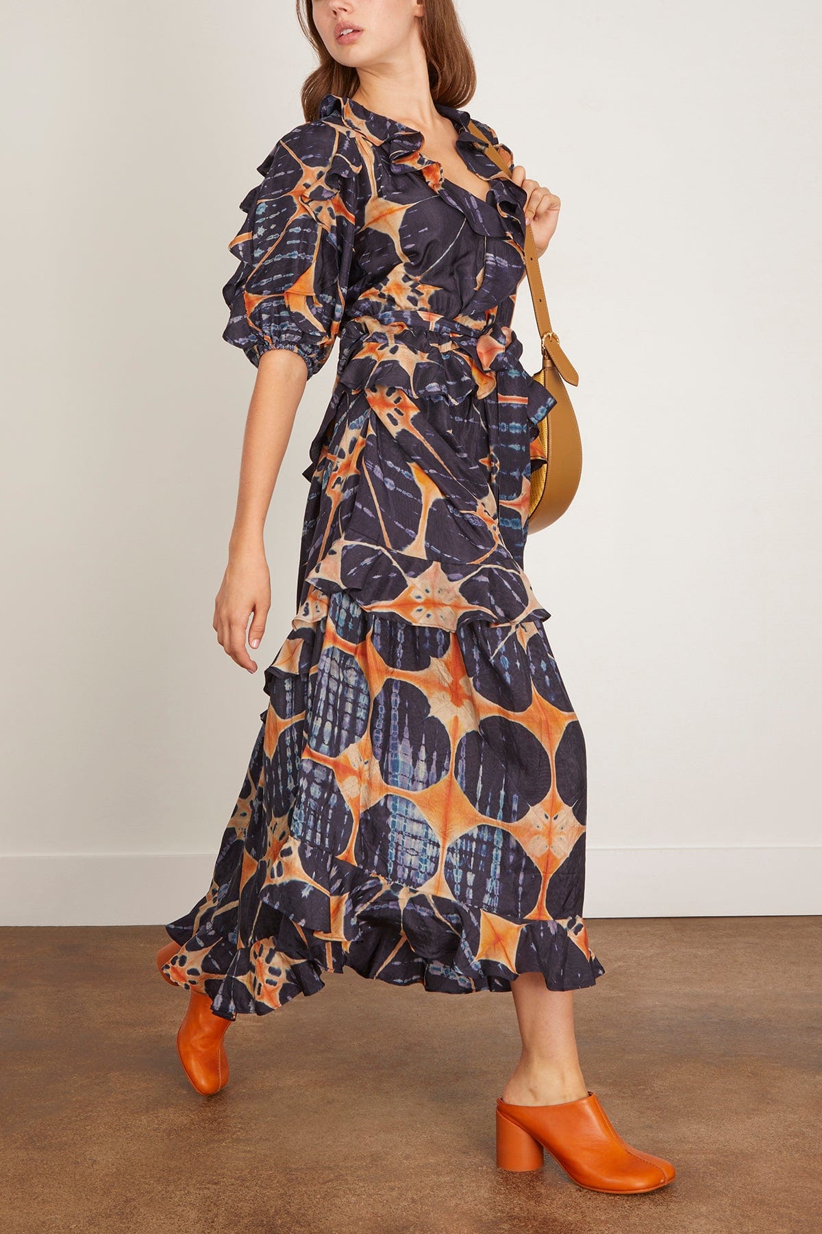 Ulla Johnson Tida Short Sleeve Midi Dress in Orion