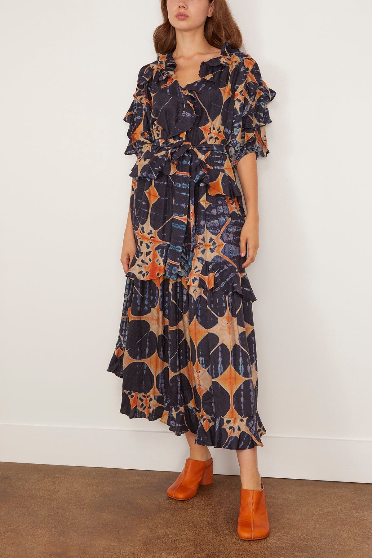 Ulla Johnson Tida Short Sleeve Midi Dress in Orion