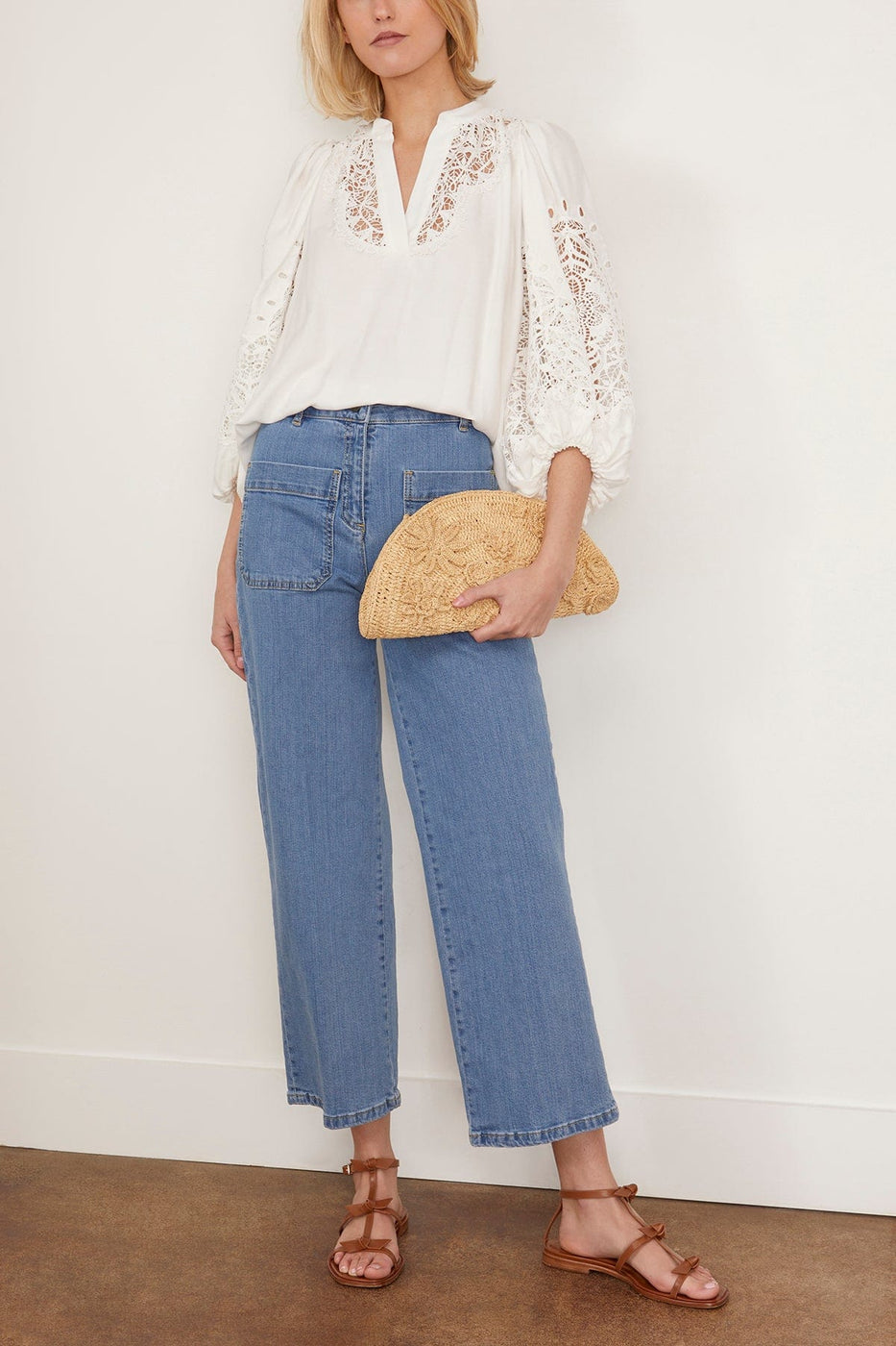 Vanessa Bruno Tops Bell Blouse in Blanc Vanessa Bruno Bell Blouse in Blanc