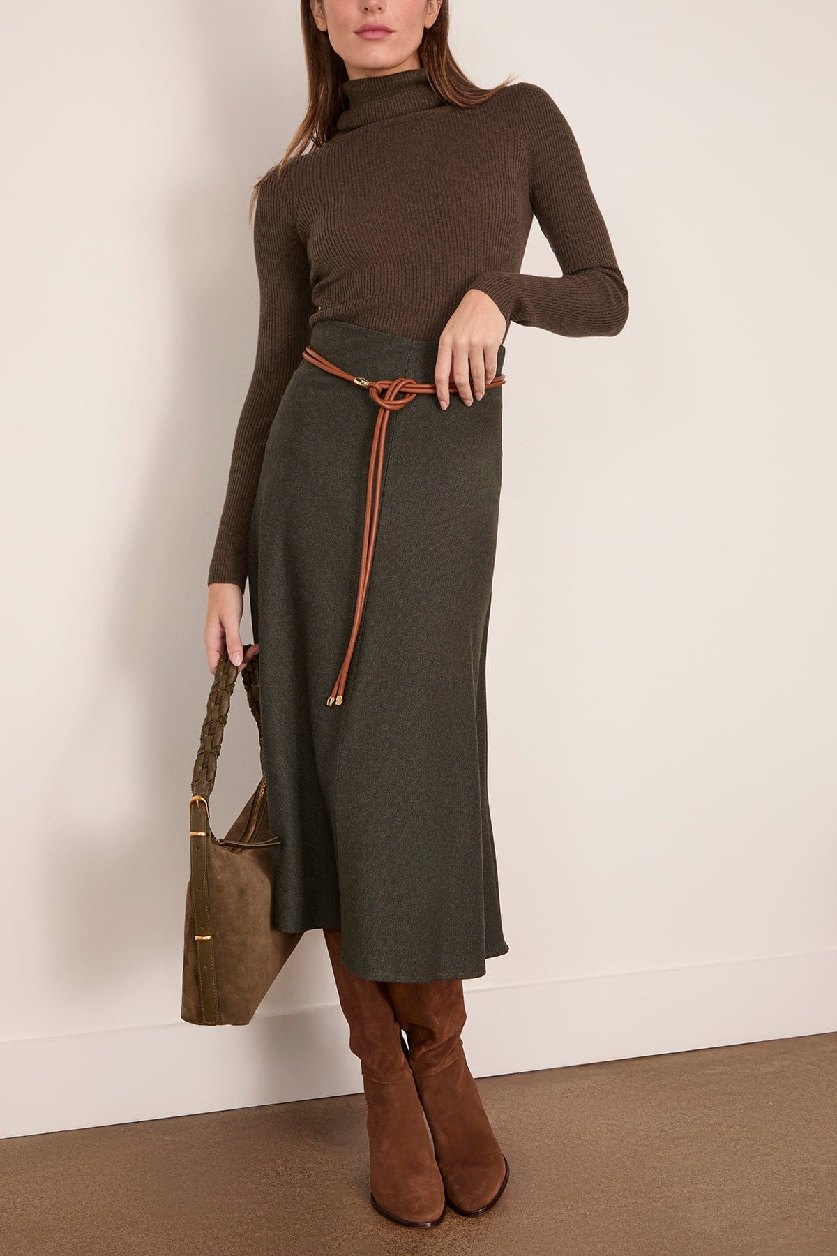 Vanessa Bruno Boushra Skirt in Kaki