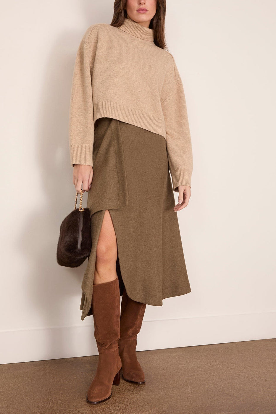 Vanessa Bruno Florida Skirt in Kaki