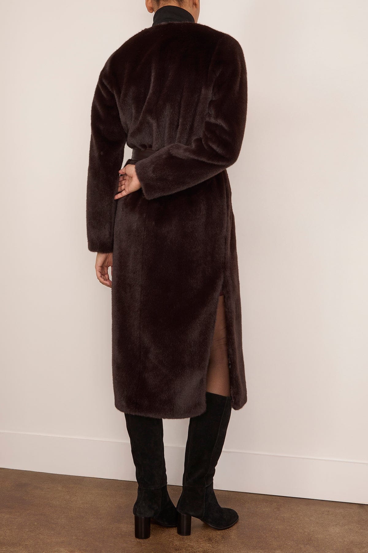 Vanessa Bruno Fluffy Coat in Brun
