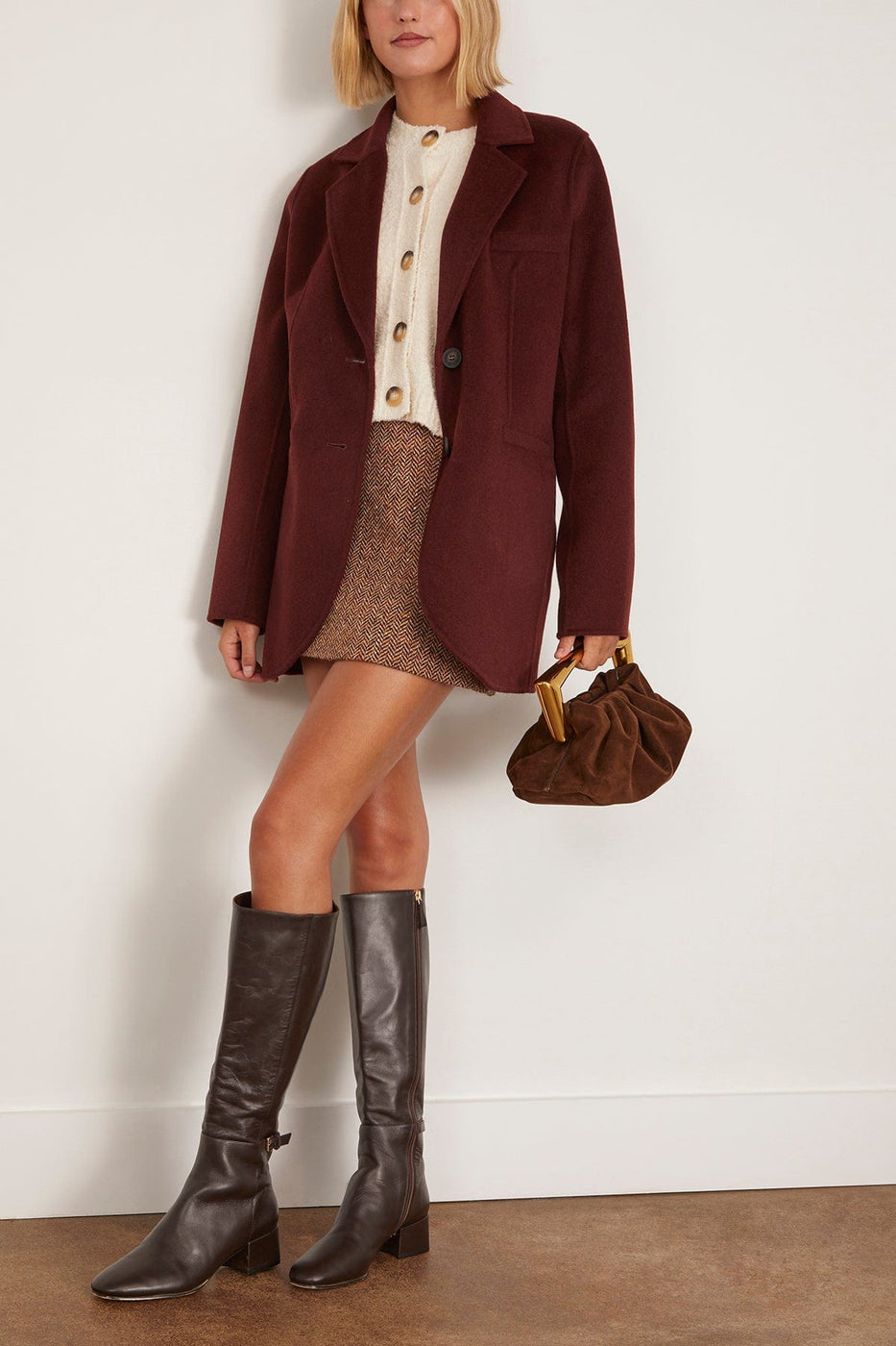 Vanessa Bruno Marc Jacket in Lie de Vin/Bordeaux