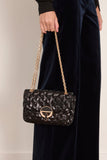 Vanessa Bruno Moon Moyen Clutch in Noir