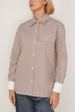 WE-AR4 Haze Shirt in Dark Sand Stripe