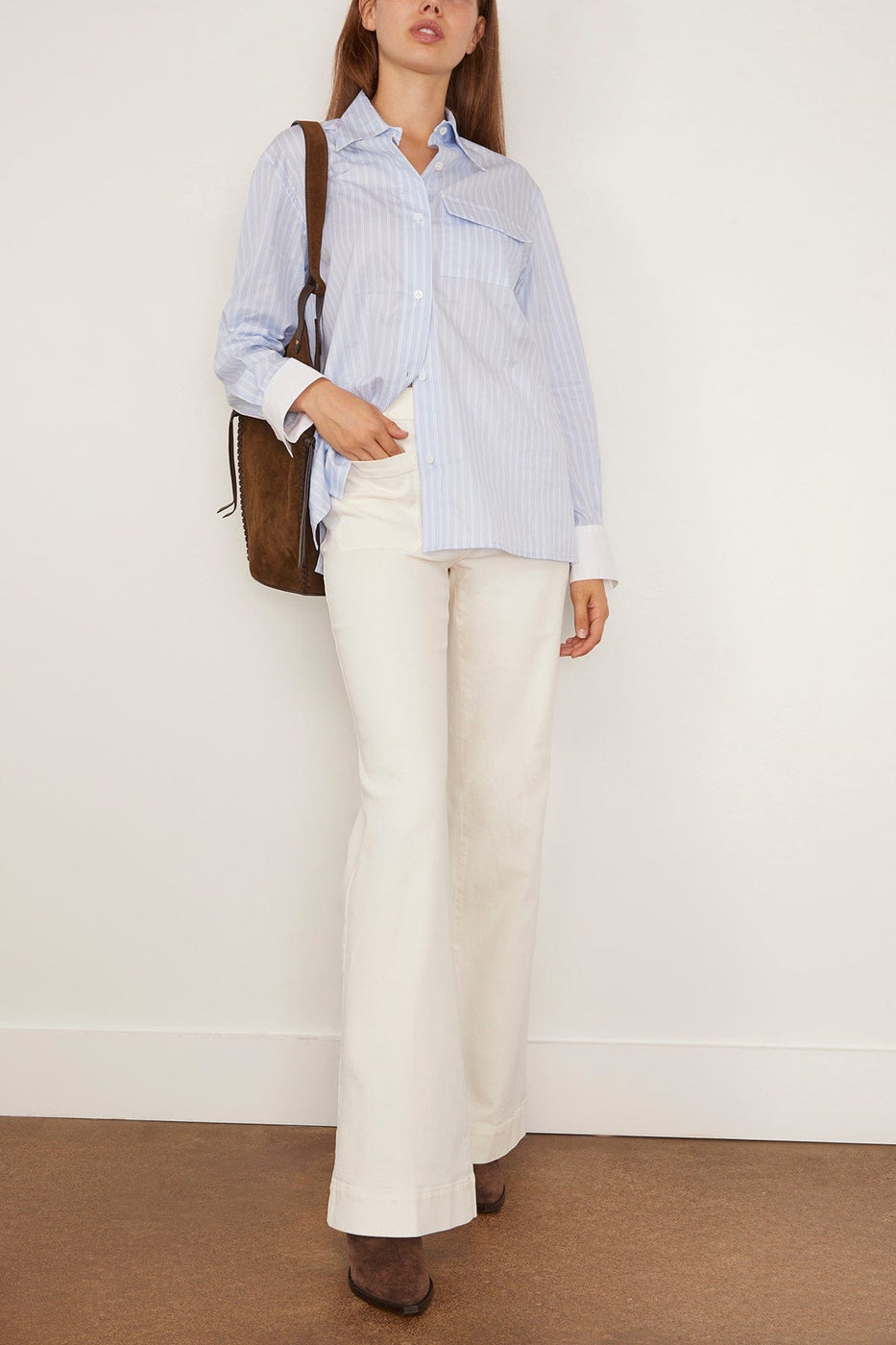 WE-AR4 Haze Shirt in Pale Blue Stripe
