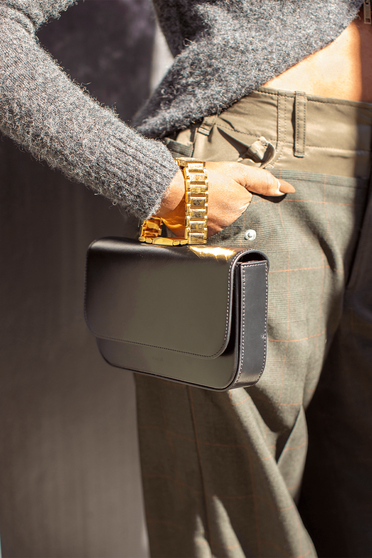 Sacai Watch Belt Wide Bag in Black