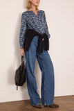 Xirena Dara Top in Forest Blue Plaid