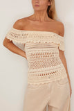 Etoile Isabel Marant Zaelle Off Shoulder Top in Ecru