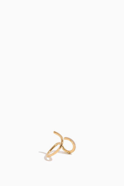 Pave Sonder Ear Cuff in Gold