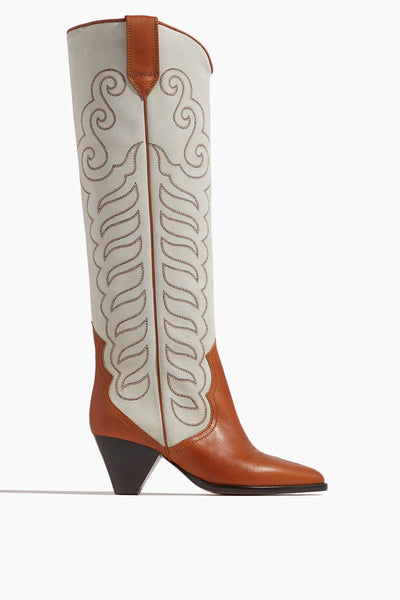Liela Boot in Cognac/Chalk