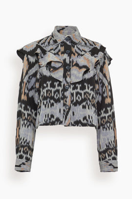 Mathilde Long Sleeve Blouse in Tigereye