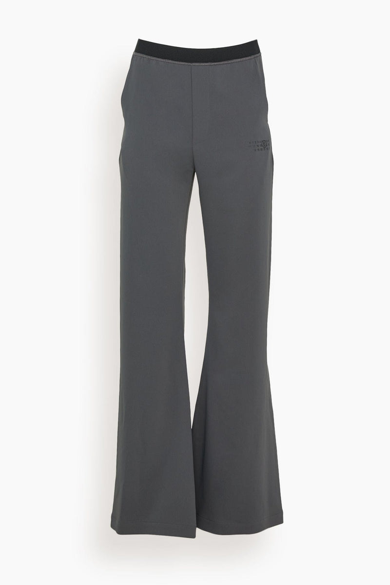 High-rise wide-leg pants in black - MM 6 Maison Margiela
