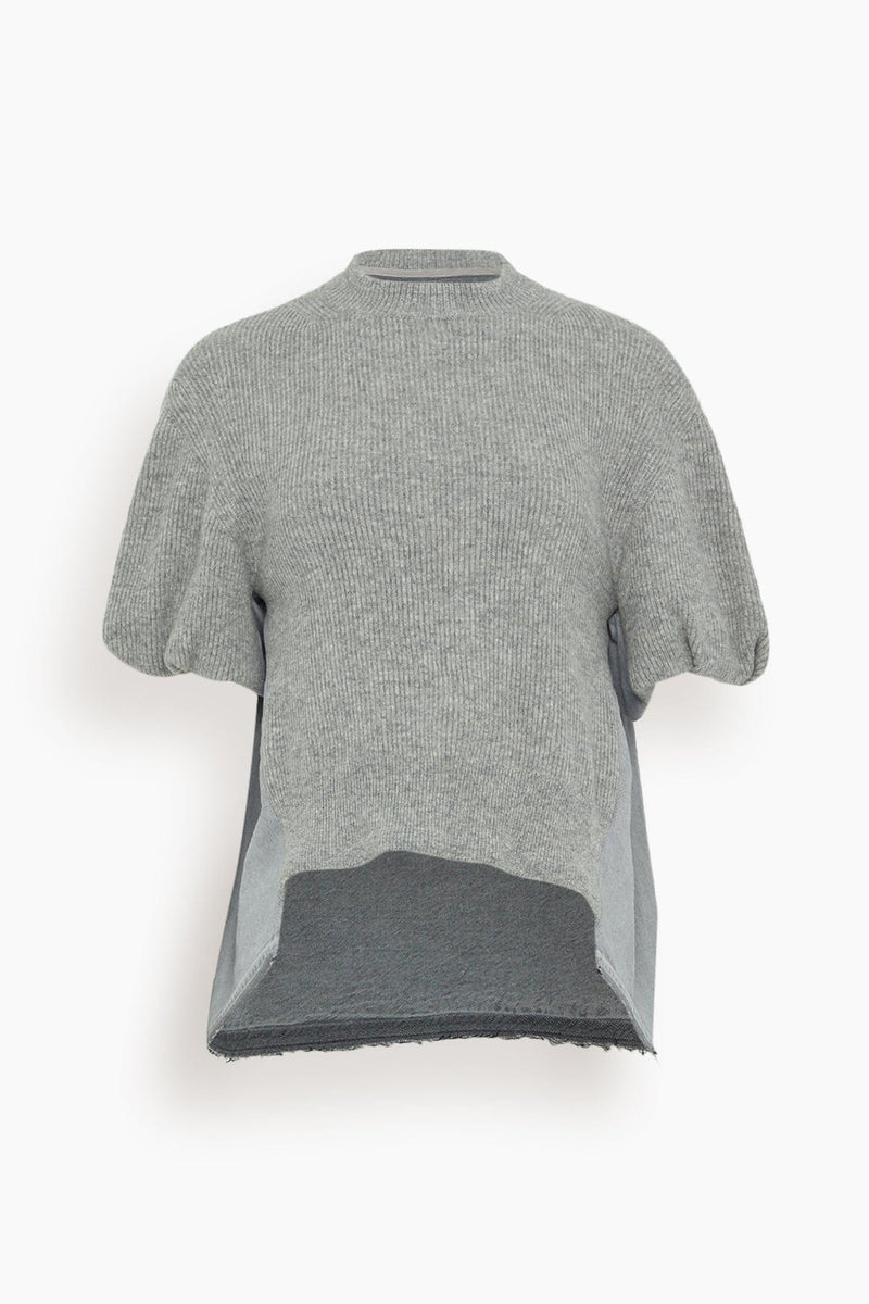 Sacai Denim x Knit Pullover in Gray – Hampden Clothing