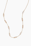 Theodosia Necklaces Inlaid Pink Opal Bar Necklace in 14k Yellow Gold