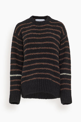 Leonie Sweater in Stripe Wool Black Multi