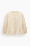 Dorothee Schumacher Cotton Candy Cardigan in Icy Lemon