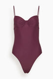 Tanya Taylor Monroe One Piece in Deep Plum