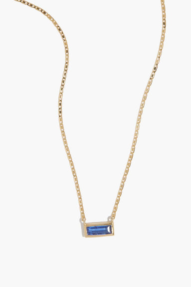 Loren Stewart Necklaces Blue Kyanite Valentino Chain Necklace in 10kt Yellow Gold