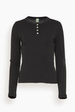 Flore Flore Jess Long Sleeve Top in Black