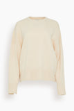 Loulou de Saison Anton Crewneck Sweater in Light Pink