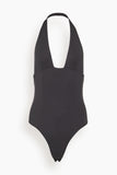 Kiki De Montparnasse Echauffe Halter Bodysuit in Black