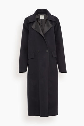 Velour Cloth Cape Coat in Night