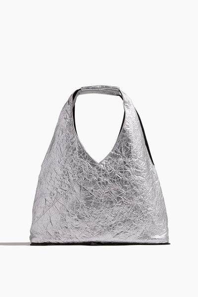 MM6 Maison Margiela Japanese Zip Around Pouch in Black/Silver