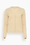 Allude V Cardigan in Macadamia