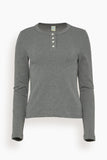 Flore Flore Jess Long Sleeve Top in Melee Grey