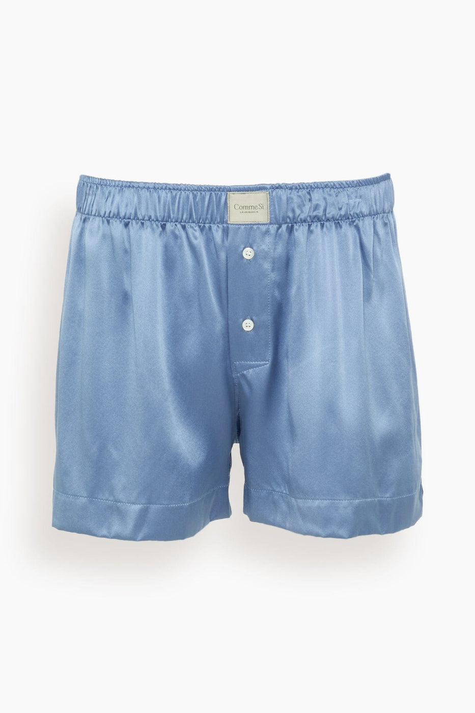 Comme Si Shorts La Boxer Classica Silk Boxer in Periwinkle