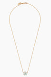 Stoned Fine Jewelry Ocean Paraiba Tourmaline Forget-Me-Not Necklace in 18k Yellow Gold