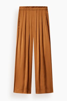 Nolia Satin Pants in Caramel