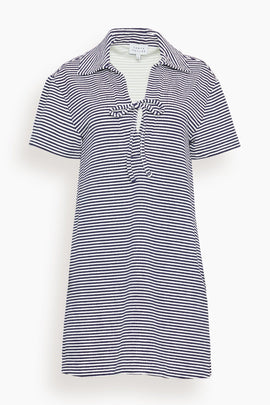 Joni Dress in Maritime Blue/Cream Multi