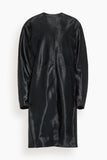 Loulou de Saison Miller Calfskin Coat in Black