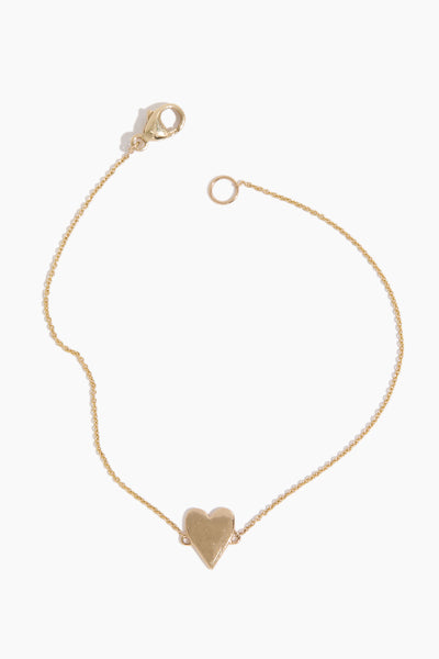 DRD Heart Bracelet in 14k Yellow Gold