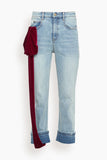 Hellessy Arin Jeans in Medium Wash/Maroon