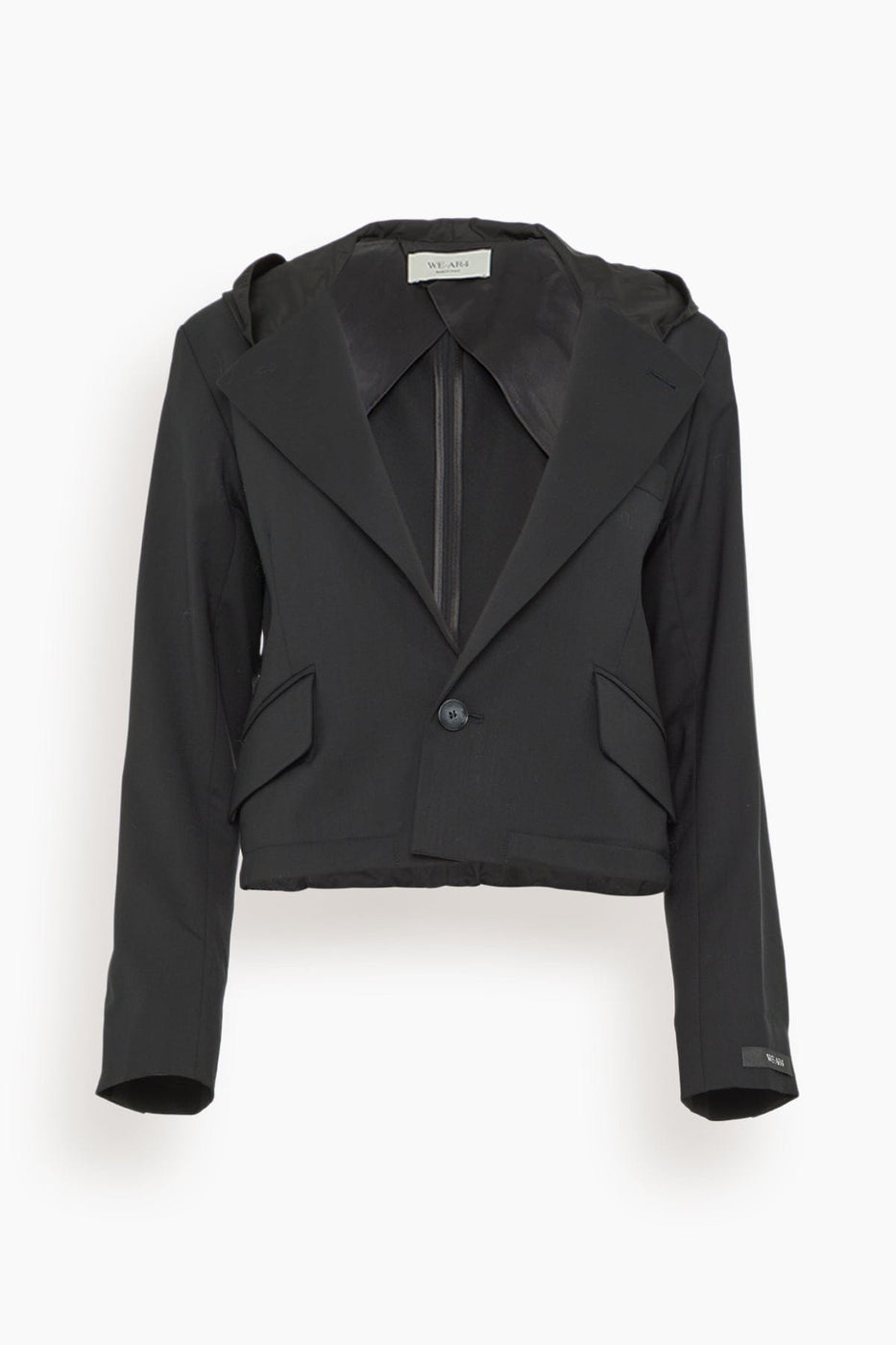 WE-AR4 Jackets Cropped Hooded Blazer in Black Night WE-AR4 Cropped Hooded Blazer in Black Night