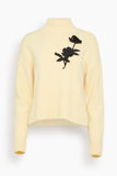 Amir Taghi Jamie Sweater with Embroidery in Pale Yellow