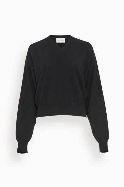 Emsalo V Neck Sweater in Black