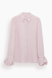 Dorothee Schumacher Striped Ease Blouse in Rose Stripe
