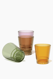 Tossware Old Fashioned Glasses - Set of 4 Mixed Colors