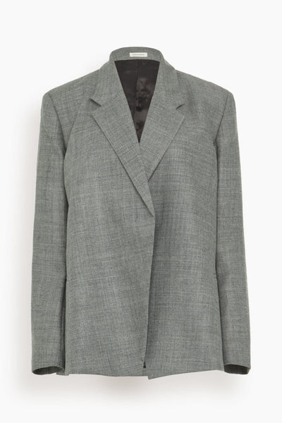 Polus Wool Suit Jacket in Grey Melange