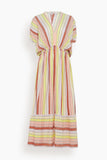 Lemlem Casual Dresses Leila Plunge Dress in Meskel Citron Leila Plunge Dress in Meskel Citron