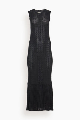 Molino Long Sleeveless Dress in Black