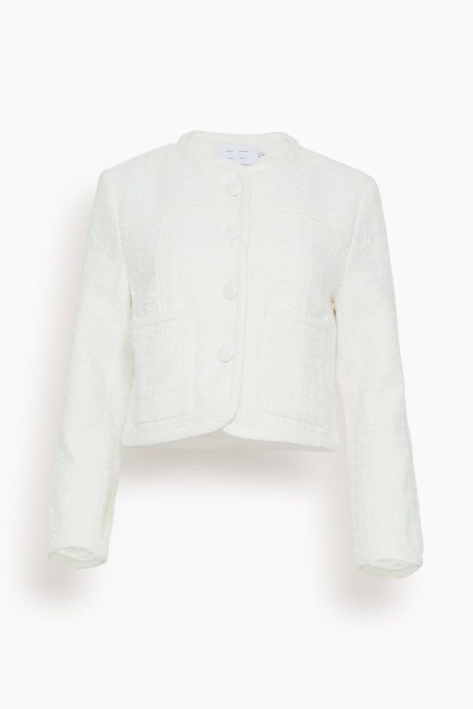 Proenza Schouler White Label Tweed Cropped Jacket in Off White – Hampden  Clothing