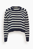 Vanessa Bruno Sweaters Eglantine Sweater in Marine/Ecru Vanessa Bruno Eglantine Sweater in Marine/Ecru