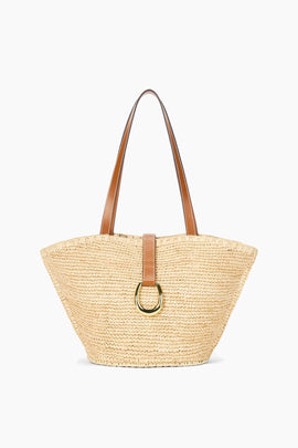 Vista Raffia Tote in Natural/Tan