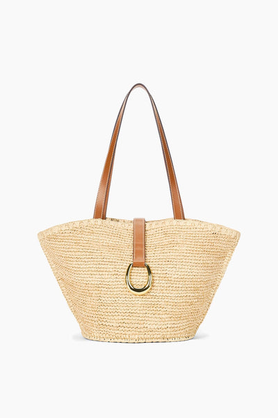 Vista Raffia Tote in Natural/Tan