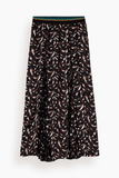 Plan C Pleated Skirt in Brown Fantasy